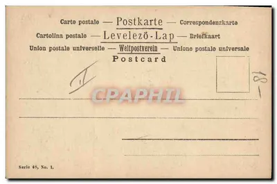 Richard Wagner — retrato — União Postal Universal, Série 48, No. 1 — Verso