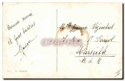Bambini con maialini — Fauvette 1781 — Carta di auguri — Verso