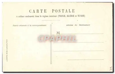 Mujer con dos cerdos — escena de campo — editor LAGRIFFE, París — Reverso