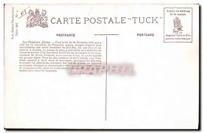 Alpinistas — Editor Tuck, Série 981 — Verso