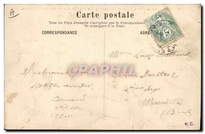 O Lauftaret (2075 m) — Grand'Halte de Chasseurs Alpins em direção a um dos chalés — Fot. Duchemin — Papeterie des Alpes, Eug. Robert, Grenoble — Verso