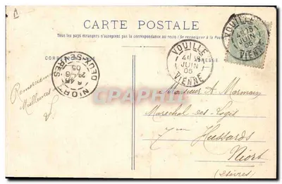 Cartolina d'epoca Cartolina d'epoca Folklore Les Sables d'Olonne La piccola venditrice di sardine — Verso