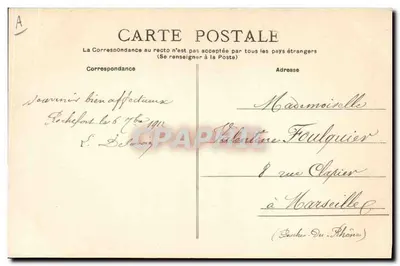De SABLES-d'OLONNE — Vertrek naar de Promenade L. C. — onbekende uitgever, n°5 — Achterkant