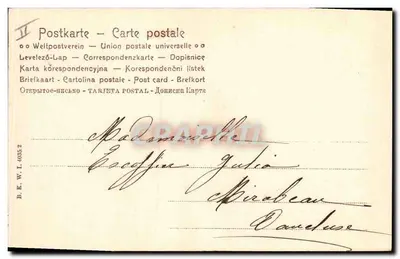 Mulher com carneiro — cena pastoral — editor B.K.W.L. n°4083 — Verso