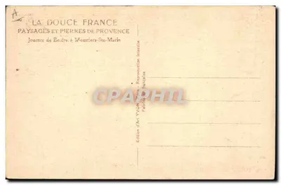 Jogo de Boulle em Moustiers-Sainte-Marie — Editor YVON, n° A — Verso