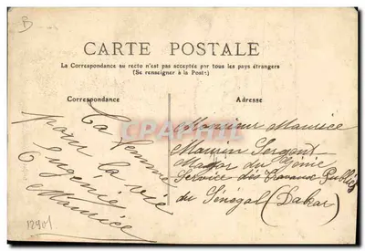 La Femme Cocher — scène de taxi avec femme conductrice et soldat — éditeur Le Sourire, N° 8 — Rückseite