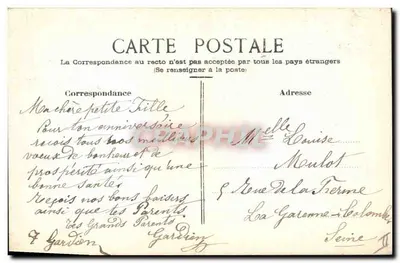 Pansée violette et jaune — Anniversaire — éditeur inconnu — Rewers