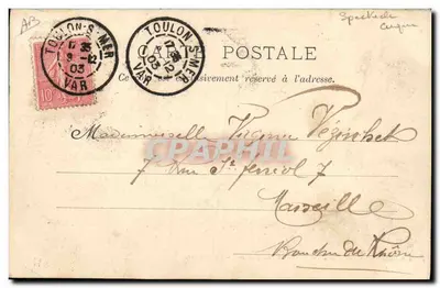Toulon — O Cirque — A. Couturier, fot.-editor, Toulon — Verso