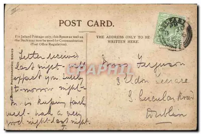 Miss Julia Neilson et Mr Fred Terry — portraits séparés — Rotary Photo. E.C. 3463 — Verso