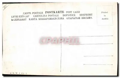 Retrato de um homem com traje do século XVIII — editor B.K.W. n° I 874-5 — Verso