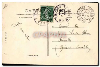 Morskie — zabawa na pokładzie w niedzielę — Plac d'Armès, Toulon — Rewers