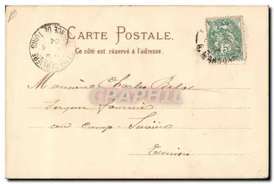Caricature d'un homme avec un cochon — éditeur Le Sillon Lyott, n° P.348 — Verso