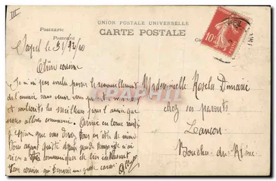 Chasseurs Alpins — Soldat du 27ème Bataillon, 17e Compagnie, Classe 1909 — éditeur AN, Paris, n° 844 — Verso