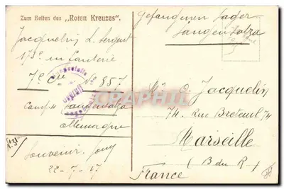 Soldado belga — caricatura — assinada 'Günthel' e datada 1914 — Verso