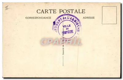 Signature de l'Armistice — 11 novembre 1918 — éditeur non identifié — Verso