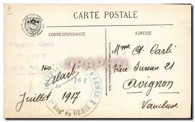 Ufficio del Vaguemestre — Soldati in marcia — JISÉ PARIS 661 — Verso