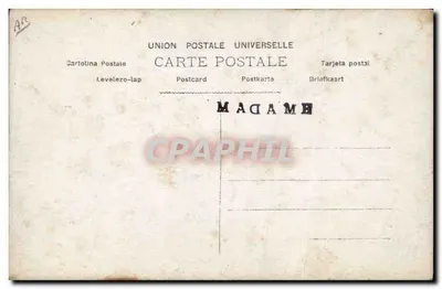 Maquete de circo — caricatura de Dranem — editada por A-N Paris — Verso