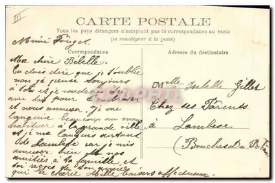La Sarthoise — Terugkeer van de Velden — Fototypie J. Bouveret, Le Mans — Achterkant