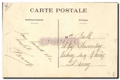 Les Sables-d'Olonne (Vendée) — scène de fiançailles avec soldat et jeune femme — Photographe VAUSELLEICH — Nantes — Verso