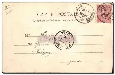 Tarjeta postal antigua Tarjeta postal antigua Folklore Una nuez Bressane en 1830 — Reverso