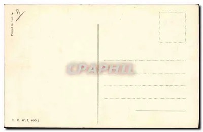Kapelusz z fioletowymi piórami — ilustracja — Rainte 1927 — Rewers