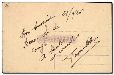 Bilhete postal antigo Fantasia Ilustrador Criança Cachorro — Verso