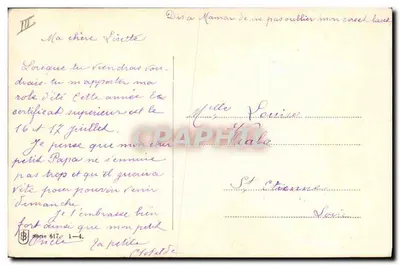Due giovani ragazze che giocano con il aquilone — editore non visibile, numero di serie non leggibile — Verso