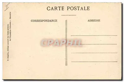 Nationale Koloniale Tentoonstelling van Marseille 1922 — Tunesische danser — Achterkant