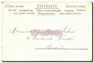 Dżentelmen z królikiem — ręczny wiersz — wydawca nieznany — Rewers