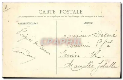 Modane (Savoie) — Détachement de Esquiadores no Vale de Arronda — Coll. L. Grimal, Chambéry, N° 376 — Verso