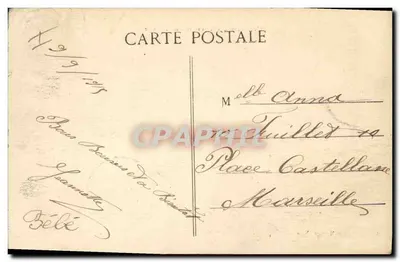 Chasseurs Alpins et Lac Alpestre — vue du lac entouré de montagnes avec deux chasseurs en tenue d'Alpin, éditeur A. Sanvadgo et Munier, Nice, n° 131 — Rewers