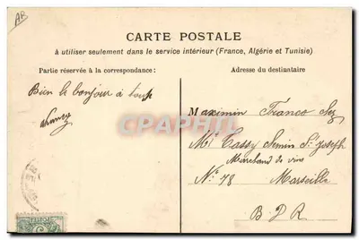 Nossos Caçadores nas Alpes — Chegada ao Acampamento — Edição Artística J. Benoit Filho, Grasse — Verso