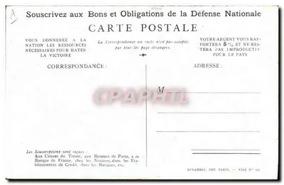Soldado em ação — Slogan patriótico — Devambez, Imp. Paris, Visé N° 90 — Verso