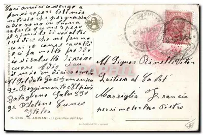 Soldado Garibaldino — Alpinista — G. Chierichetti, Milano, N. 2615 — Verso
