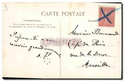 Estátua de Fallières — por E. Gairaud, escultor — C.H.M. — Verso