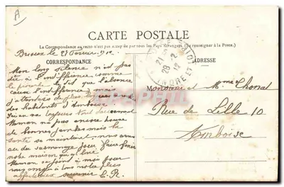 Coiffe dite « la Pelleboise » — Paysanne en deuil en Poitou — éditeur non visible — Verso