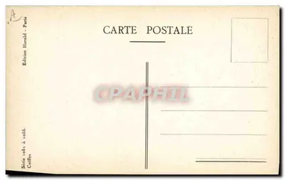 Vrouw met rood doek — alpin landschap — M. Etuilli, serie 1061 tot 1055, Édition Herald - Paris — Achterkant