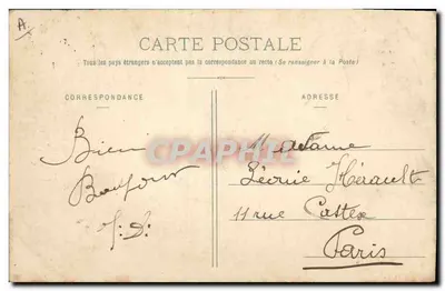 Amantes no Village — texto impresso e carimbo postal — editor não identificado — Verso