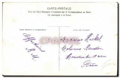 Trois cyclistes — scène humoristique avec éditeur Gustave Droz — Rückseite