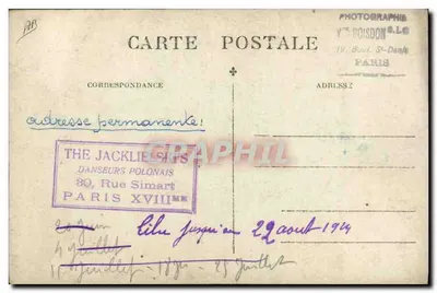 De Poolse Dansers — De Jacklielski — Fotografie Y. Boisdon, Parijs — Achterkant
