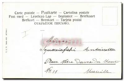 Paisaż wiosenny z królikami — wydawca T.S.N. n° 632 — Rewers