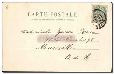 Coelhos de Páscoa — 3 coelhos em um carrinho — Marcelle e Jean, 1903 — Verso