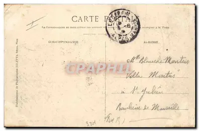 CABANES-VIEILLES — Nouvelles Casernes. Les Mille Fourches (A.-M.) Environs de Peïta-Cava — Édition Gilletta, phot. Nice — Verso