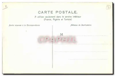 Arredores de Briançon — Caçadores Alpinos em Rota para o Mont-Genèvre (Inverno) — Papeterie des Alpes, Eug. Robert, Grenoble — Verso
