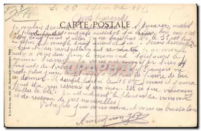 I nostri soldati in Alsazia — 41ª serie — Visé, Parigi N° 1041 — Verso