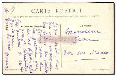 França — caricatura política com Guillaume e a rosa — IMP. FOURNIER-LYON — Verso