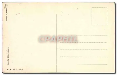 Soldado em uniforme vermelho — caricatura — Camille Cain, Nancy, n° 698-3 — Verso