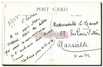 Mulher dormindo sonhando com um soldado — E. Marler Thom — British Maunsel & Sons Ltd. — Verso