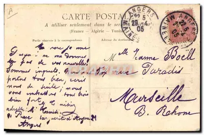 Anjou — Trajes e Chapéus dos Ponts-de-Cé — A Carta da Amiga — Verso