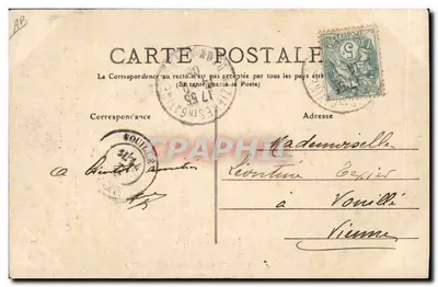 Deux-Sèvres — 44 — Hoed genaamd « La Câline » — Gedragen in de gemeenten AIRVAULT, GOURGÉ, ST-LOUP, THENEZAY — Foto en collectie Cordier, 7e editie — Achterkant